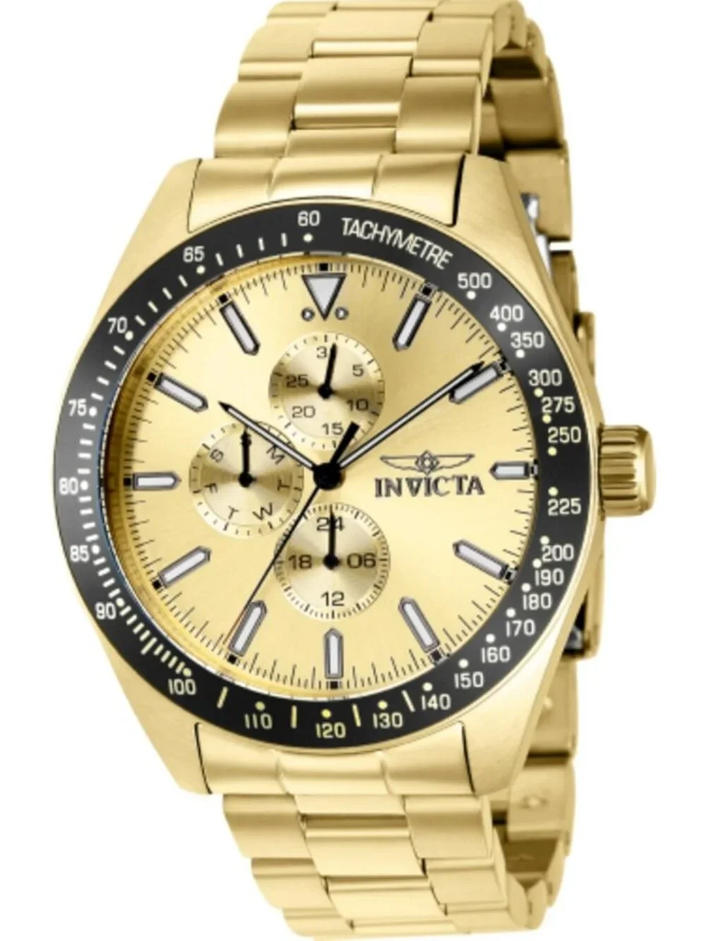 Stylish Stainless Steel Men's Quartz Aviator Watch - 45mm, Water-Resistant